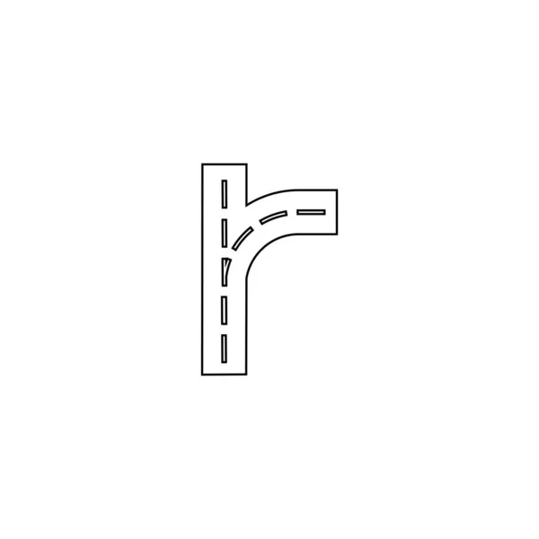 Fourche Dans Route Logo Illustration Design — Image vectorielle