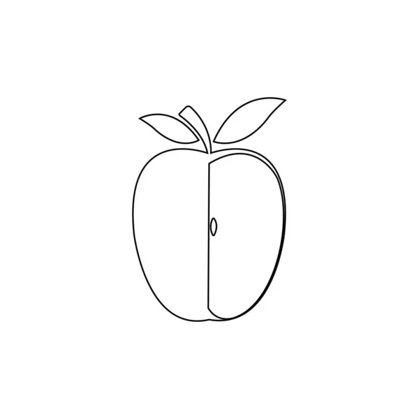 Gezonde Apple Logo Vector Illustratie — Stockvector