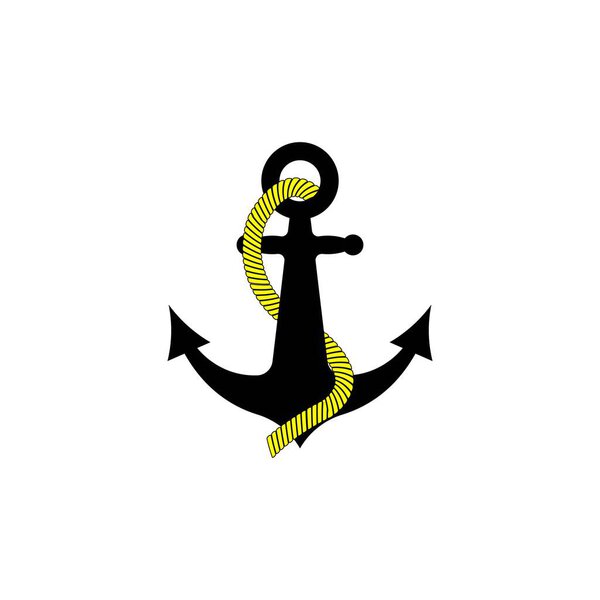 Anchor icon Logo illustration design