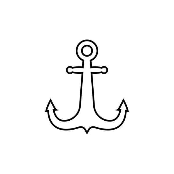 Anker Symbol Logo Illustration Design — Stockvektor