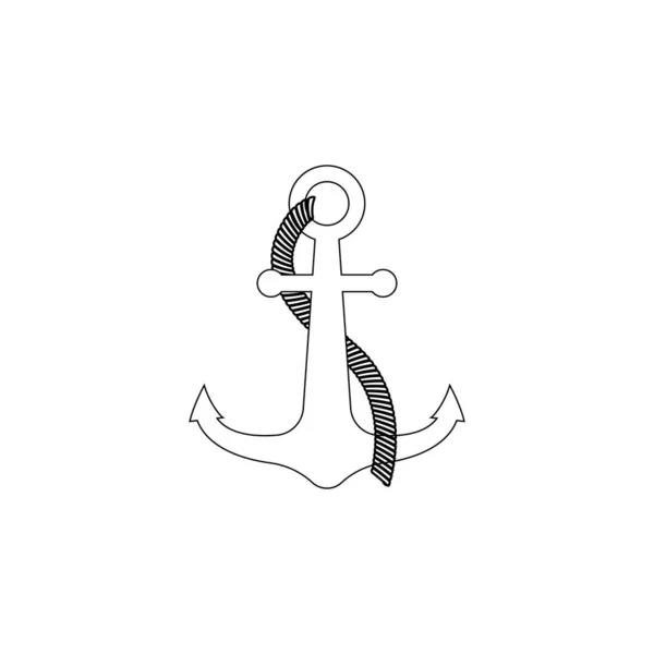 Anchor Icon Logo Illustration Design — Stock Vector