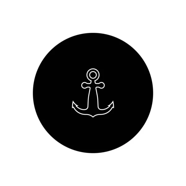 Ankerpictogram Logo Illustratie Ontwerp — Stockvector