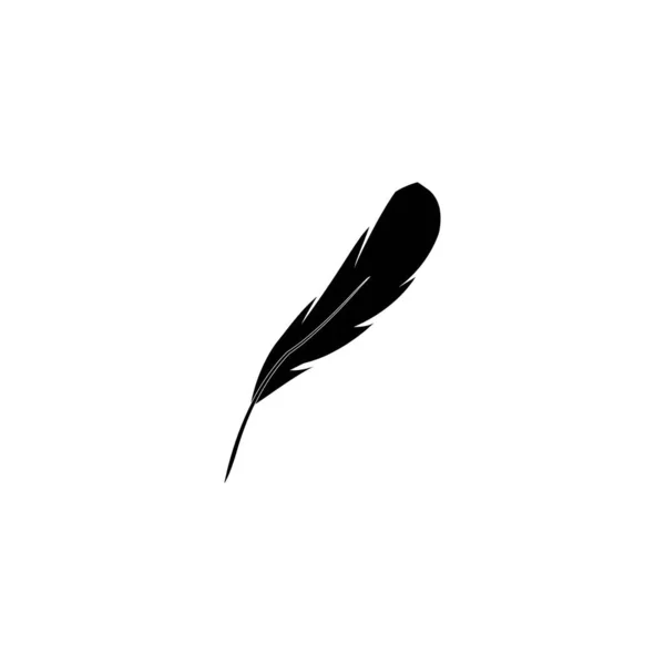 Modèle Vectoriel Logo Ilustration Plume — Image vectorielle