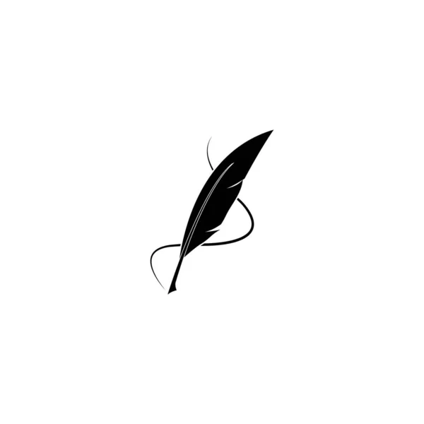 Tüy kalem logo vektör şablonu