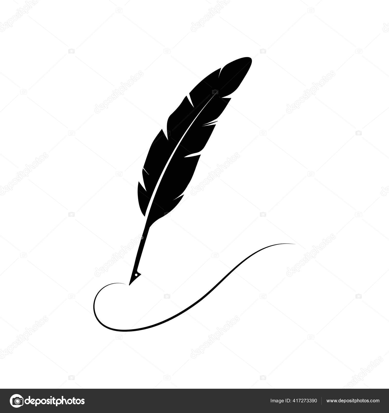羽のキルトペンのアイコン古典的な文房具のイラスト ストックベクター C Muryono 羽のキルトペンのアイコン古典的な文房具のイラスト ストックベクター C Muryono