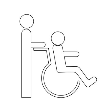 Tekerlekli sandalye logosu çizimi