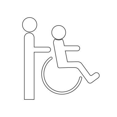 Tekerlekli sandalye logosu çizimi