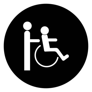 Tekerlekli sandalye logosu çizimi