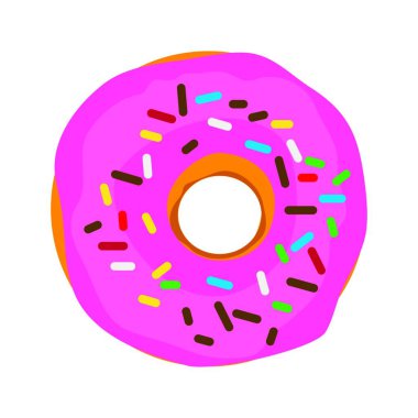 Donut logo stok çizimi tasarımı