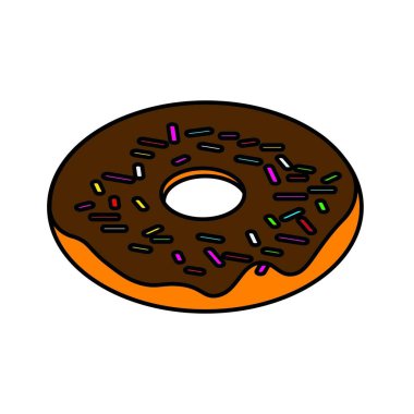 Donut logo stok çizimi tasarımı
