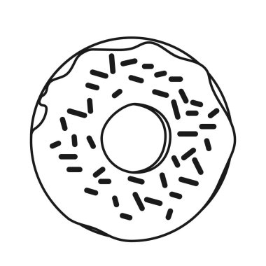 Donut logo stok çizimi tasarımı