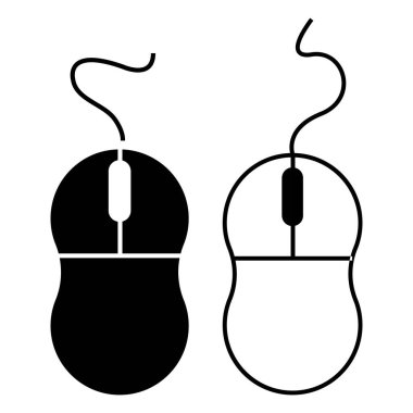 Bilgisayarlı fare logo vektör şablonu