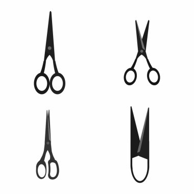 Makas logosu stok illüstrasyon tasarımı