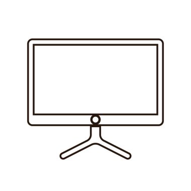 siyah ve beyaz televizyon logosu çizimi