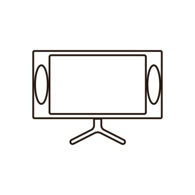 siyah ve beyaz televizyon logosu çizimi