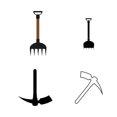 Bahçe aracı logo illüstrasyon tasarımı