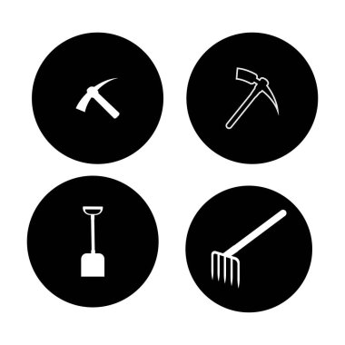 Bahçe aracı logo illüstrasyon tasarımı