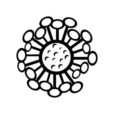 Corona virüs logo vektör şablonu