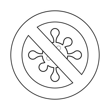 Corona virüs logo vektör şablonu