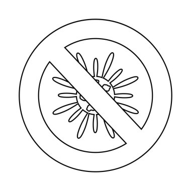 Corona virüs logo vektör şablonu