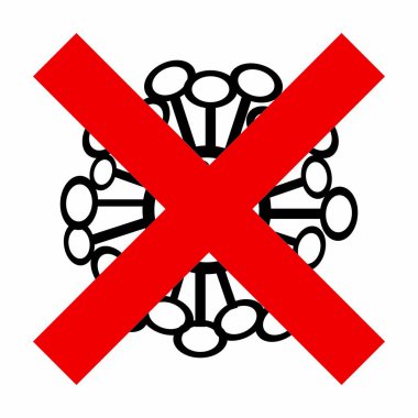 Corona virüs logo vektör şablonu