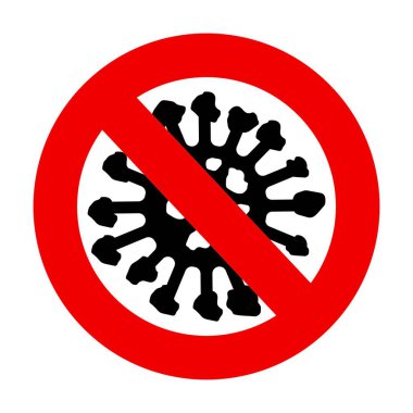 Corona virüs logo vektör şablonu