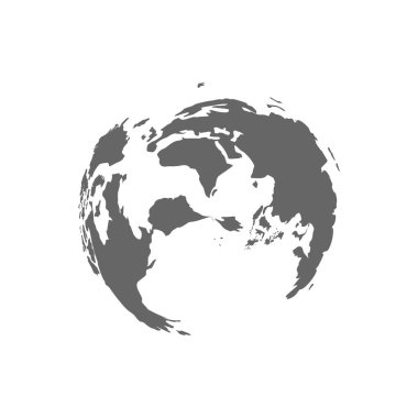 dünya haritası logo vektör şablonu