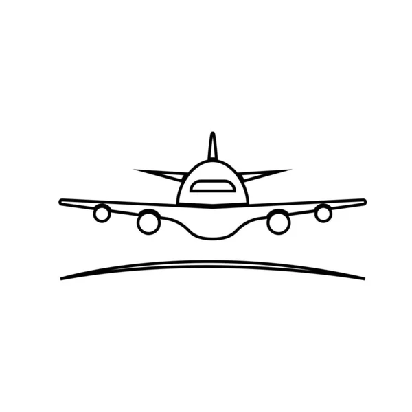 Projeto Ilustração Estoque Logotipo Avião — Vetor de Stock