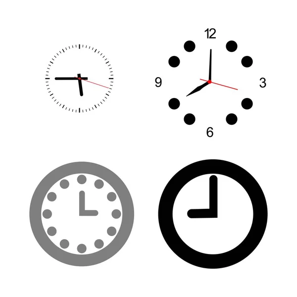 Relógio Logotipo Estoque Ilustração Design — Vetor de Stock