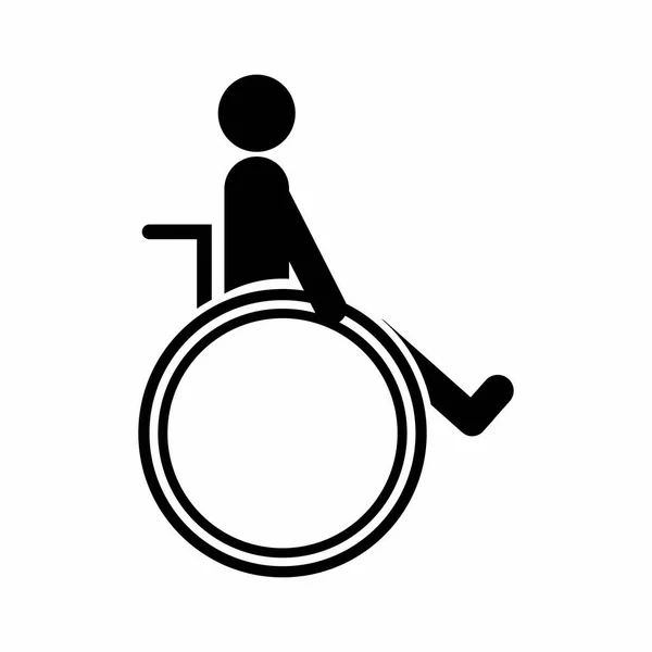 Kreslení Loga Invalidního Vozíku — Stockový vektor