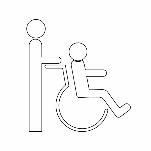 Fauteuil Roulant Logo Illustration Design — Image vectorielle