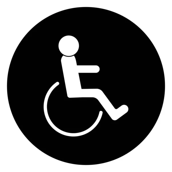 Σχέδιο Εικονογράφησης Του Λογότυπου Αναπηρικής Πολυθρόνας — Διανυσματικό Αρχείο