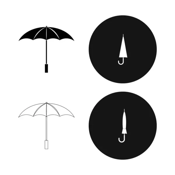 Parasol Logo Kolba Ilustracja Projekt — Wektor stockowy