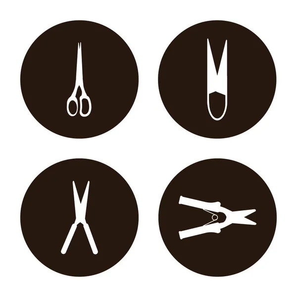 Tesoura Logotipo Estoque Ilustração Design —  Vetores de Stock