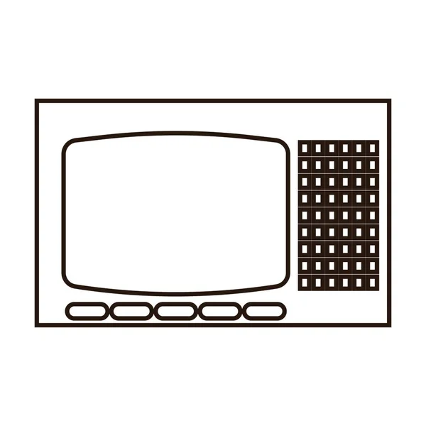 Diseño Ilustración Logotipo Televisión Blanco Negro — Vector de stock