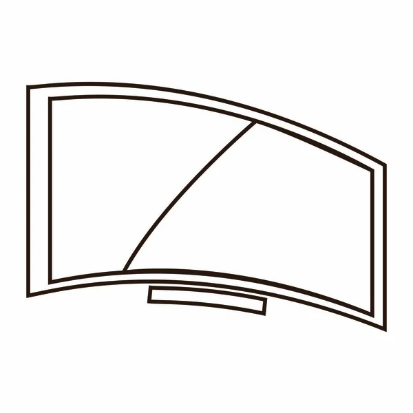 Ασπρόμαυρη Τηλεόραση Λογότυπο Εικονογράφηση Σχεδιασμό — Διανυσματικό Αρχείο