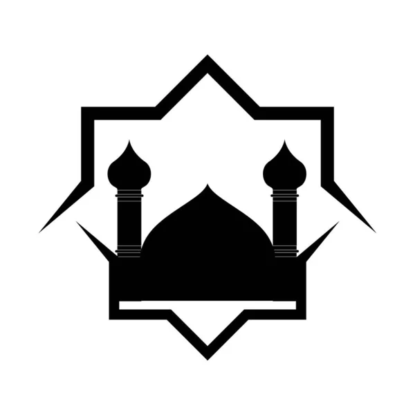 Moschea Logo Modello Vektor Stock — Vettoriale Stock