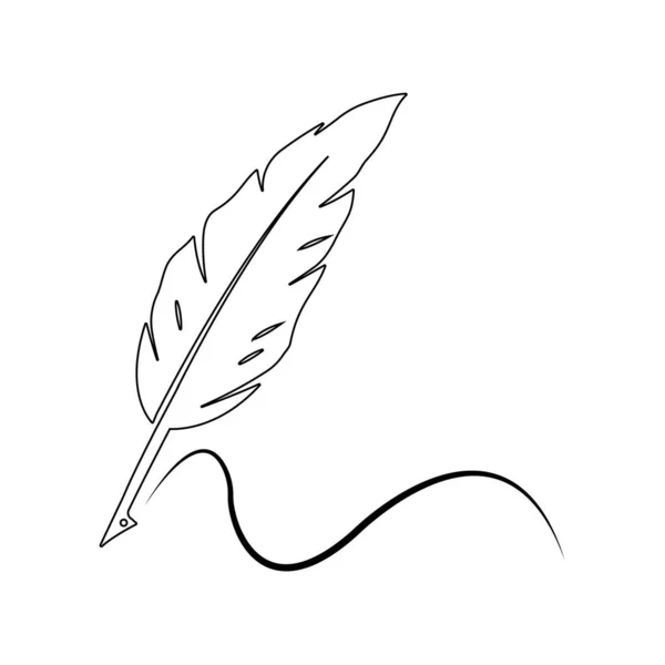 Tüy Kalem Logo şablonu Vektör çizim, Dolma Kalem, Beyaz, Işaret PNG Resim  ve çizimi ücretsiz Indirmek Için Arka Plan Ile