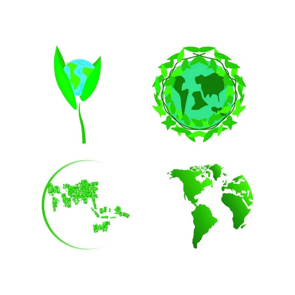 2008 Earth Day April Illustration Eco Logo Vektor — 스톡 벡터