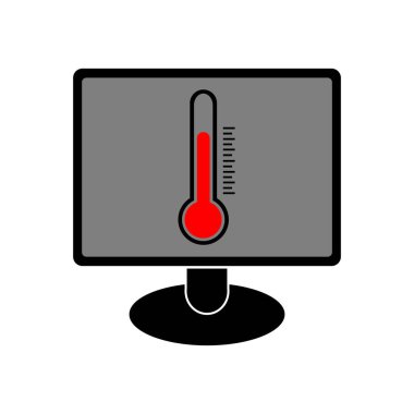 sıcaklık ekran logo vektör şablonu