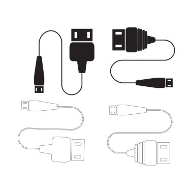 usb veri transferi logo vektör şablonu