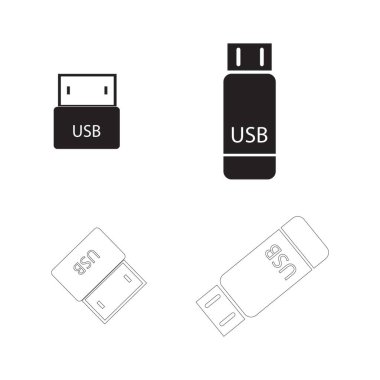 usb veri transferi logo vektör şablonu