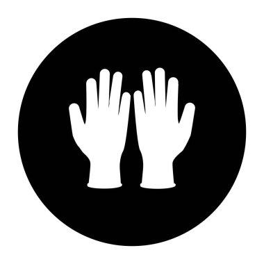 Tıbbi eldiven logo vektör şablonu