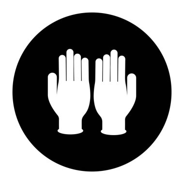 Tıbbi eldiven logo vektör şablonu