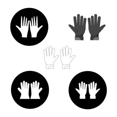 Tıbbi eldiven logo vektör şablonu