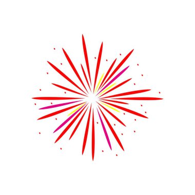 havai fişek logosu vektör şablonu