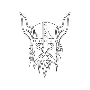 Viking logo stok vektör şablonu