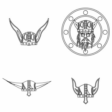 Viking logo stok vektör şablonu