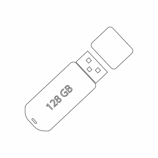 Usb Transferencia Datos Logotipo Vektor Plantilla — Vector de stock