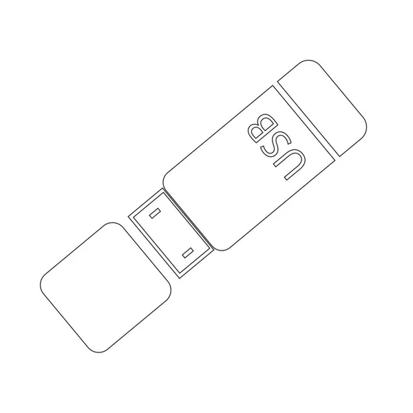 Usb Transferencia Datos Logotipo Vektor Plantilla — Vector de stock